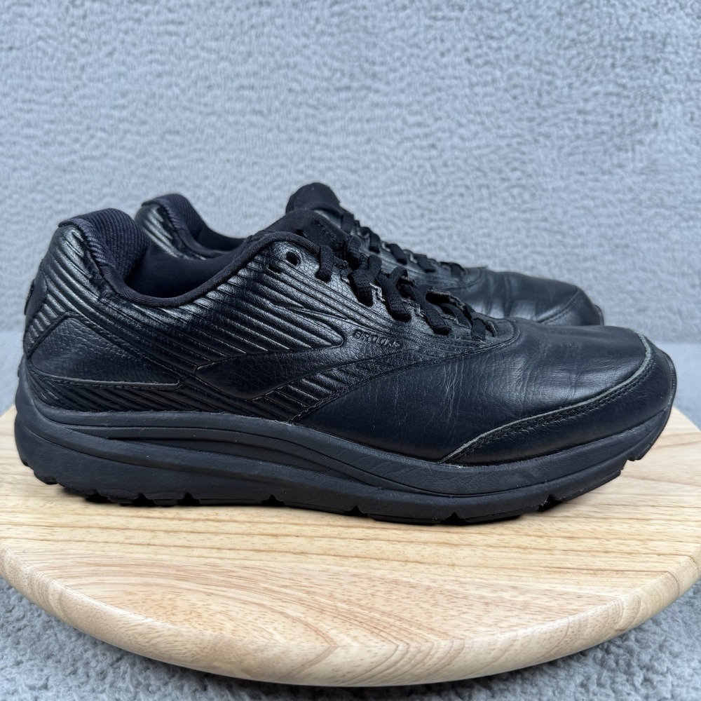 Brooks Addiction Walker 2 Mens 10 B Narrow Black Leather Shoes Sneakers